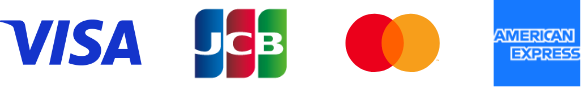 Visa、Mastercard、JCB、American Expressなど各種クレジットカードに対応