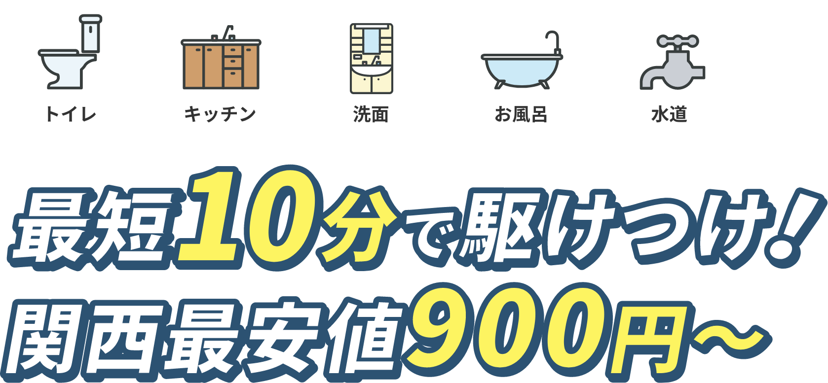 最短10分で駆けつけ！関西最安値900円～